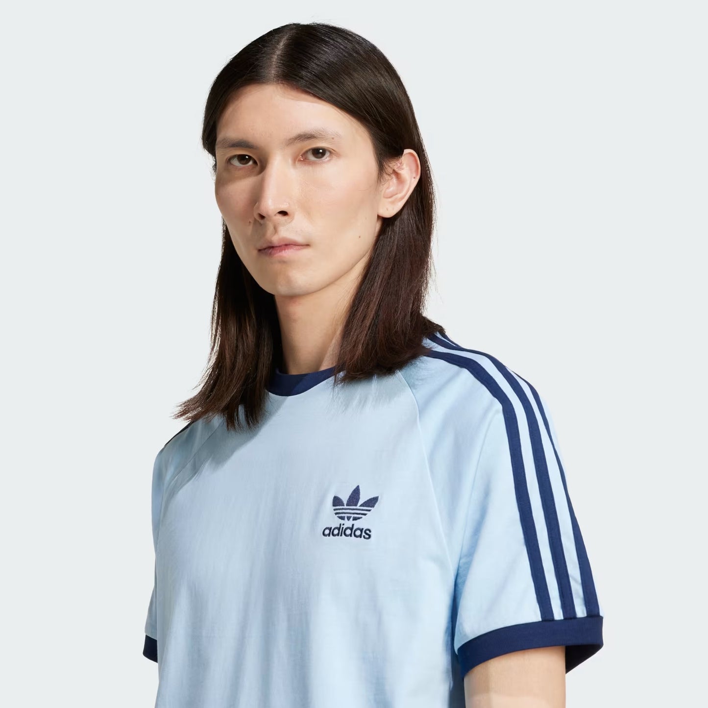 T-shirt adicolor 3 stripes Celeste