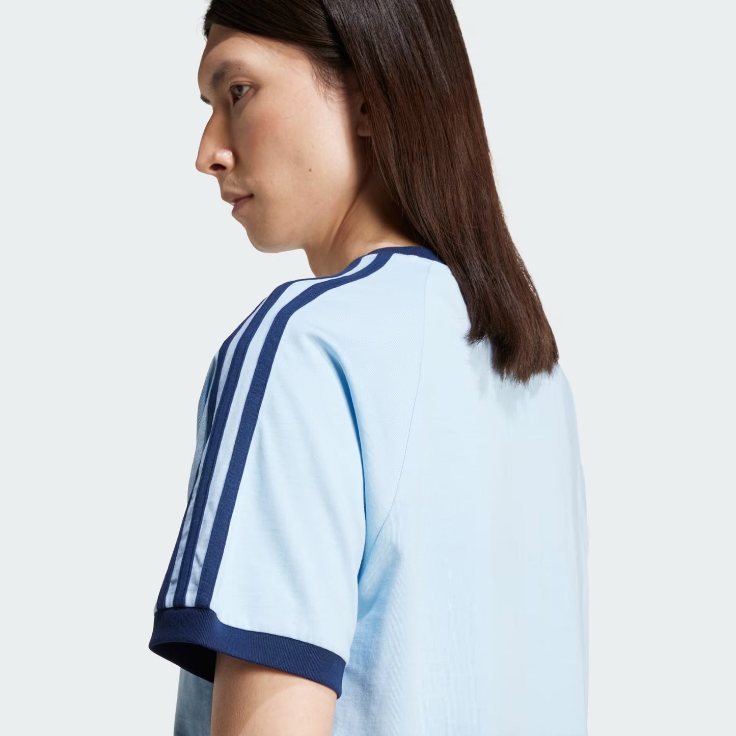 T-shirt adicolor 3 stripes Celeste