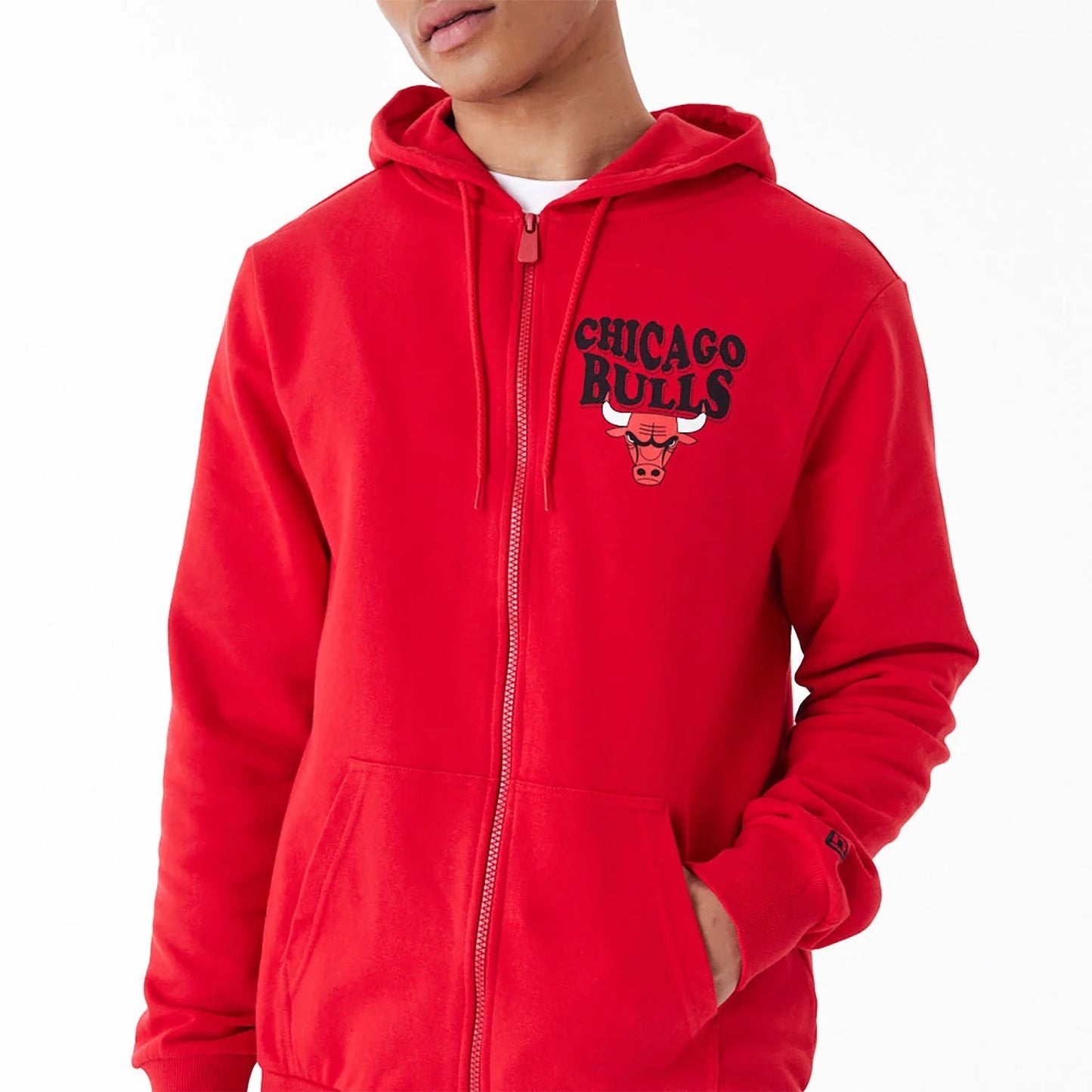 Felpa con cappuccio e zip Chicago Bulls.