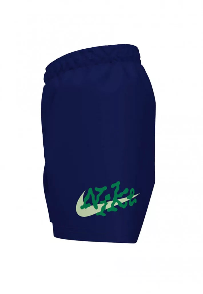 Pantaloncini da nuoto Nike Nk B Scribble 4'' Volley Short Blu