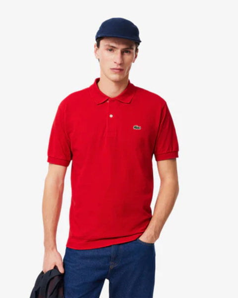 Polo Lacoste Rossa in Piquè