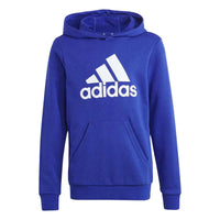 adidas - Felpa con cappuccio in cotone essenziale con logo grande per bambini