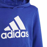 adidas - Felpa con cappuccio in cotone essenziale con logo grande per bambini