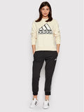 Felpa Essentials Outline Logo Beige Loose Fit