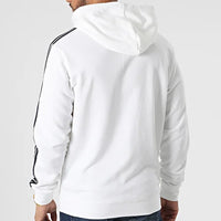 Felpa con cappuccio e zip a righe bianche Real Madrid DNA HD1314