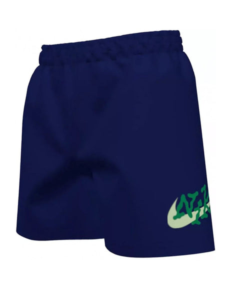 Pantaloncini da nuoto Nike Nk B Scribble 4'' Volley Short Blu