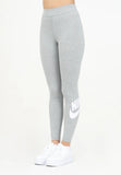 Leggings grigio da donna con stampa logo