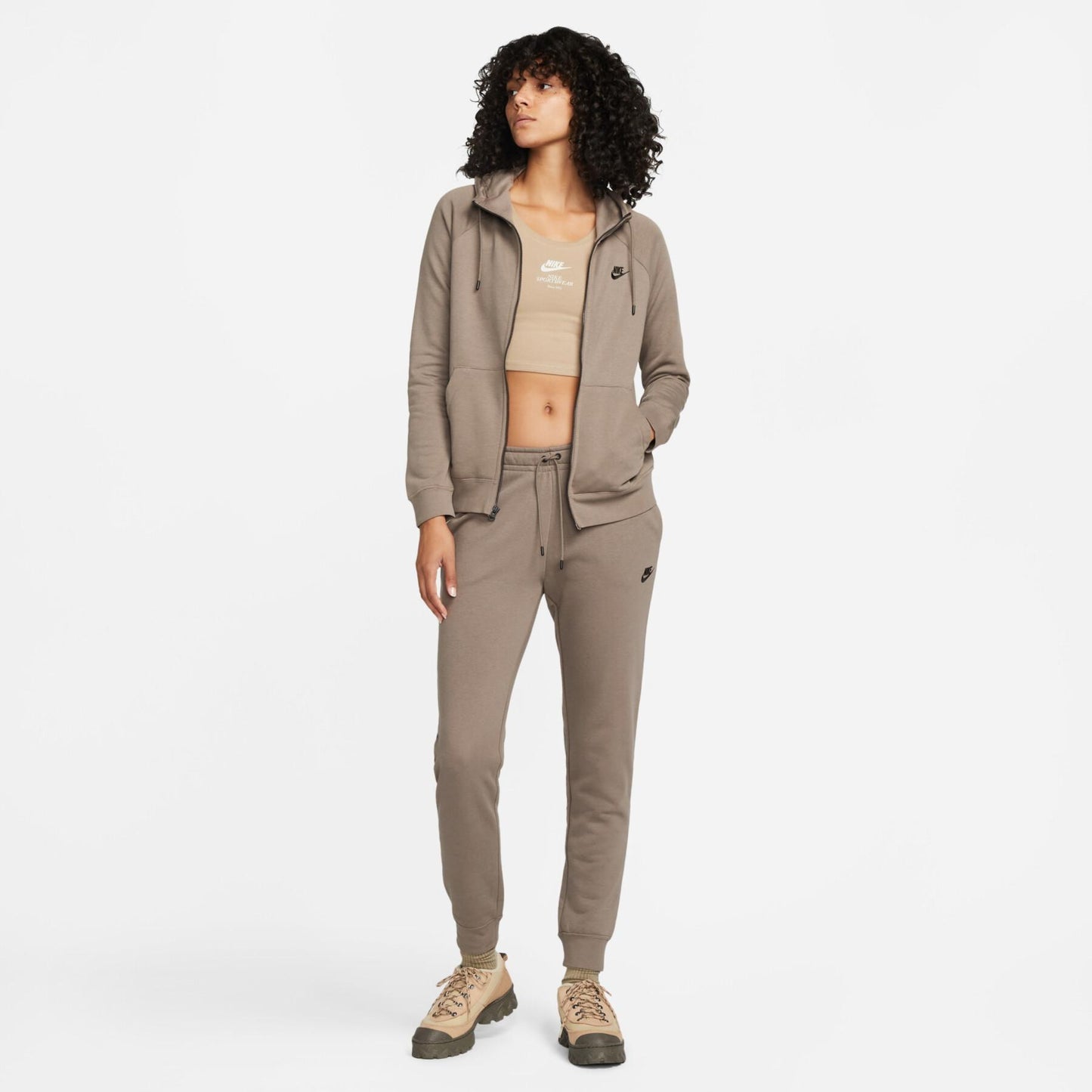 Nike Sportswear Essential Felpa da donna in pile con cappuccio e zip